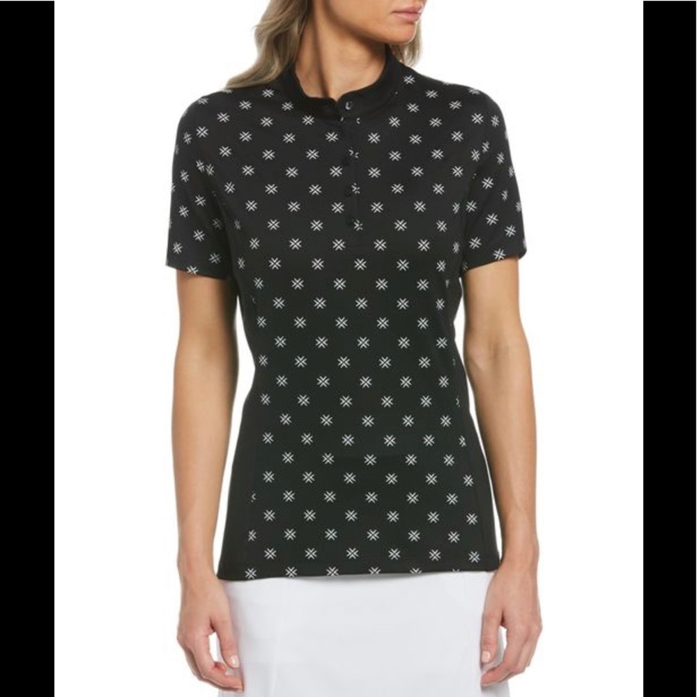 Callaway Apparel black white golf shirt size L
